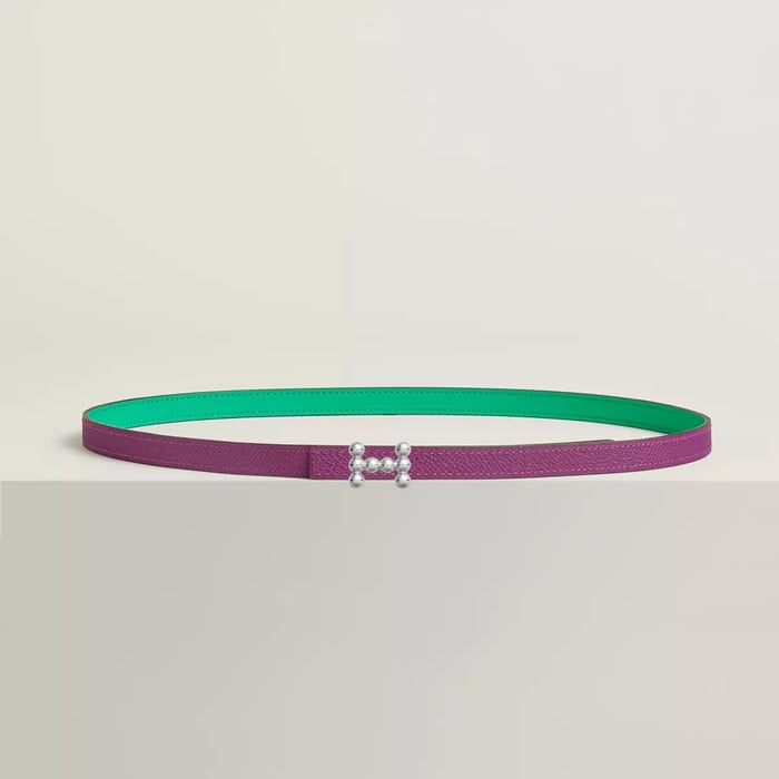 Bubble Belt Buckle & Reversible Leather Strap 13 MM
