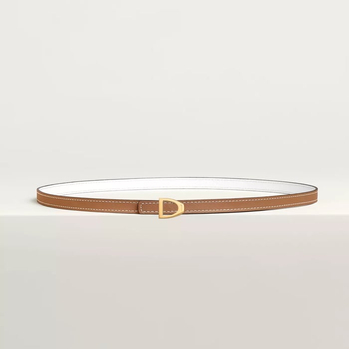 Cavaliere Belt Buckle & Reversible Leather Strap 13 MM