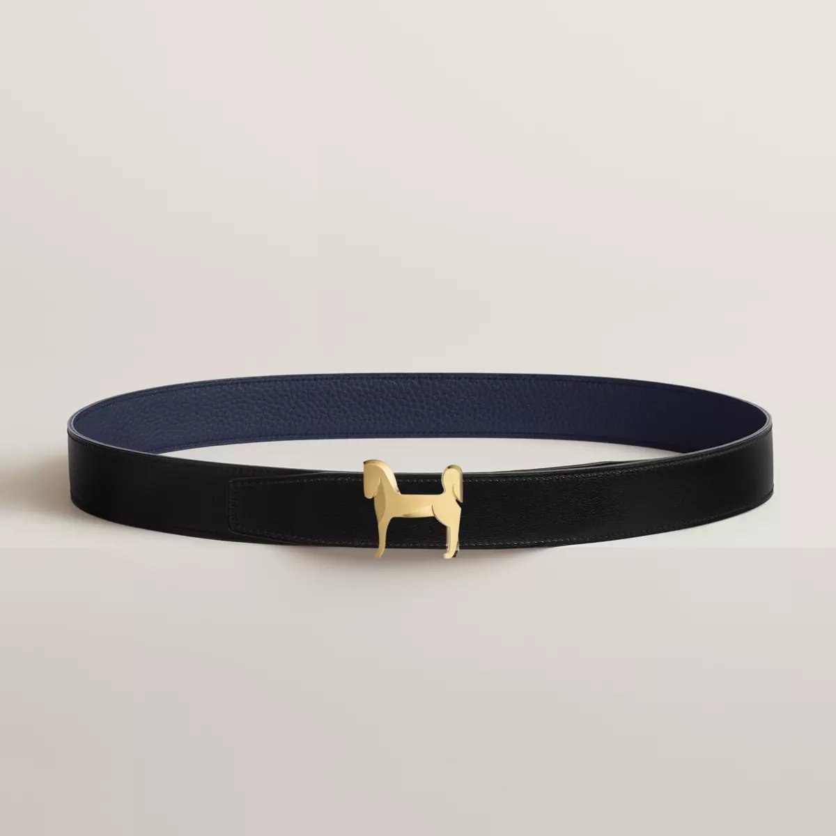 Panache belt buckle & Reversible leather strap 32 mm