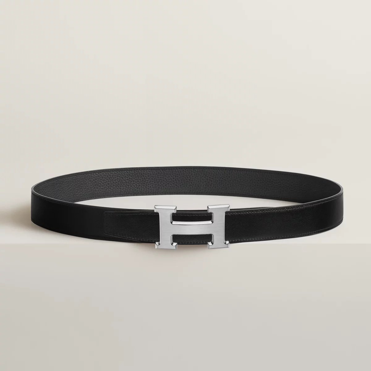 H belt buckle & Reversible leather strap 32 mm