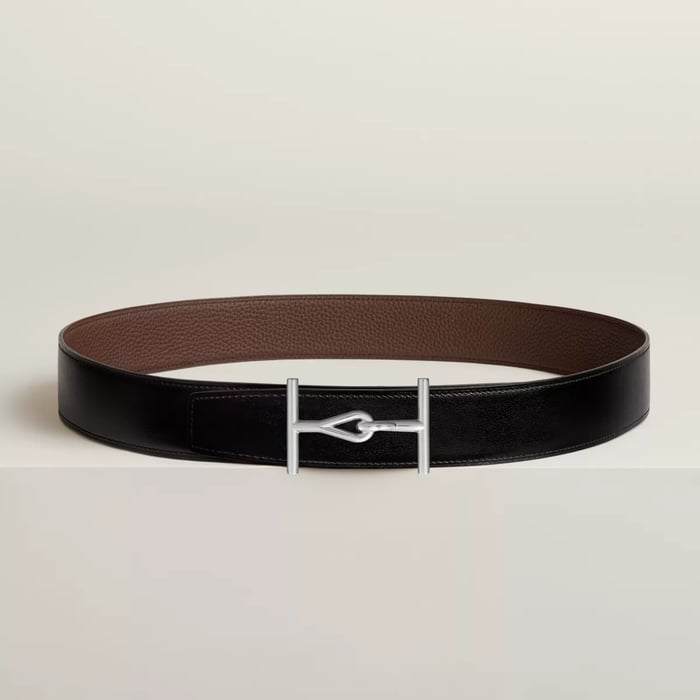 Jumbo Belt Buckle & Reversible Leather Strap 38 MM