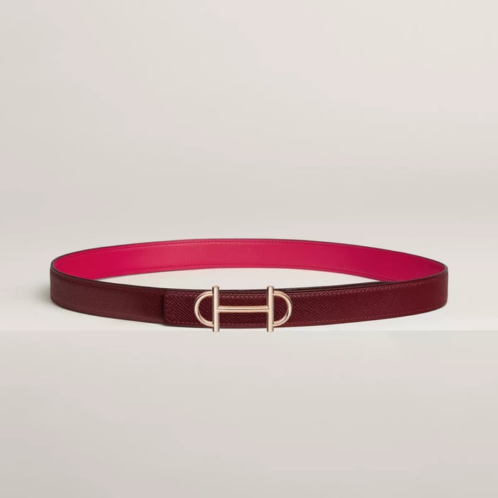 Gamma Belt Buckle & Reversible Leather Strap 24 MM