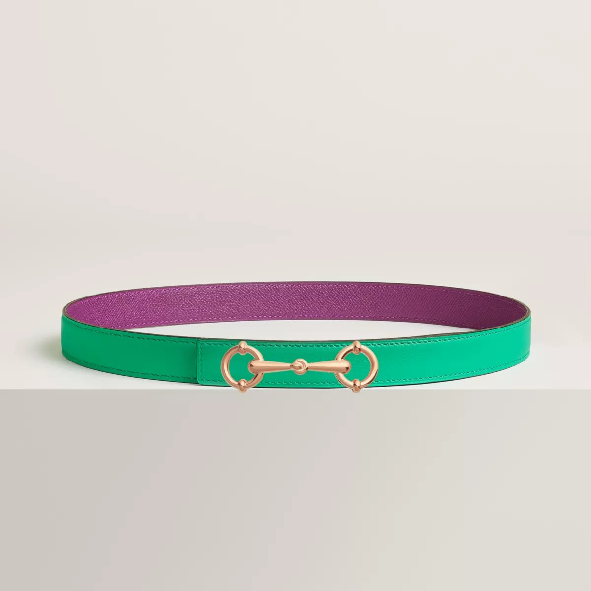 Boucle de ceinture Lady Rider & Cuir de ceinture réversible 24 mm