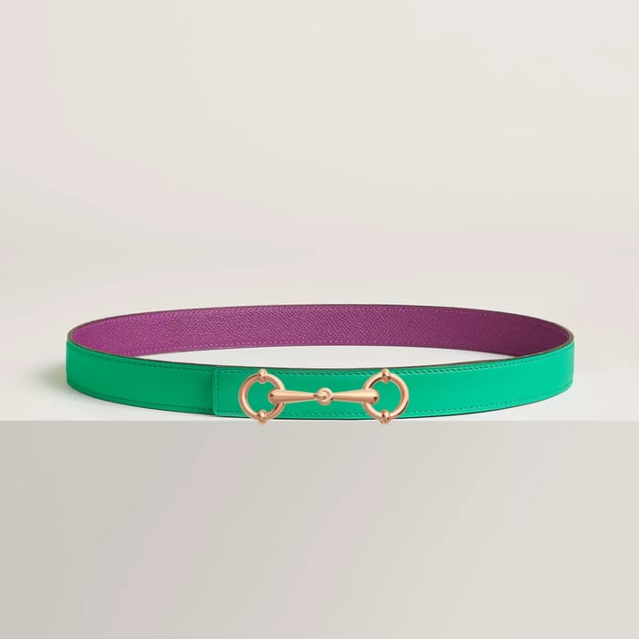 Boucle de ceinture Lady Rider & Cuir de ceinture réversible 24 mm