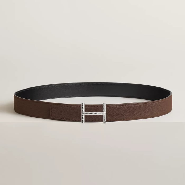 Hisseo Belt Buckle & Reversible Leather Strap 32 MM