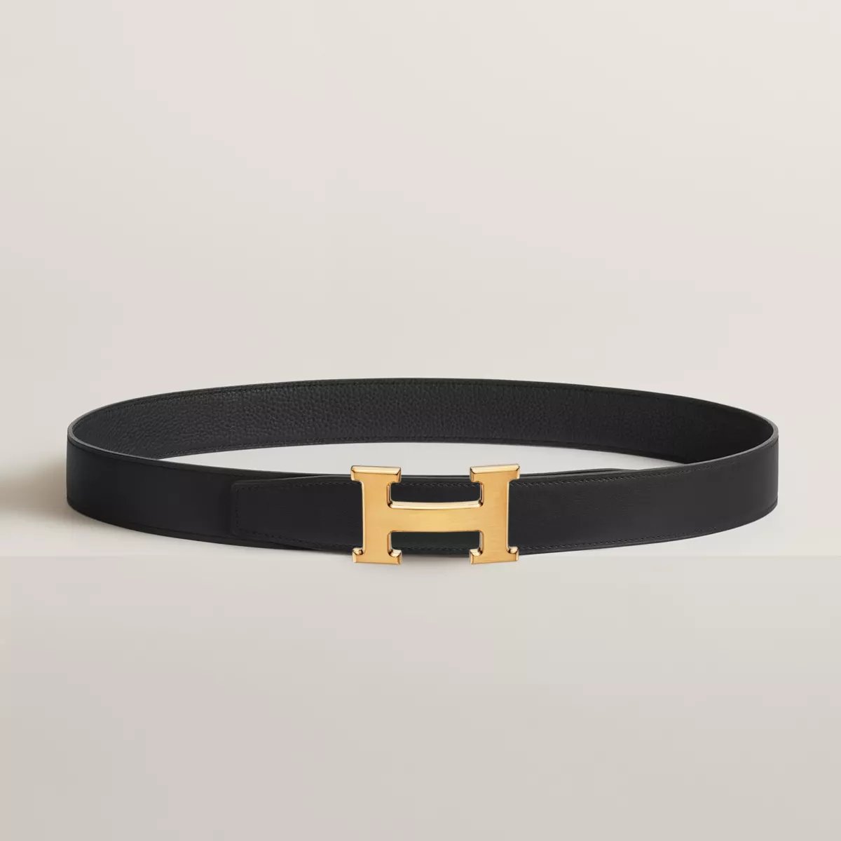 H belt buckle & Reversible leather strap 32 mm