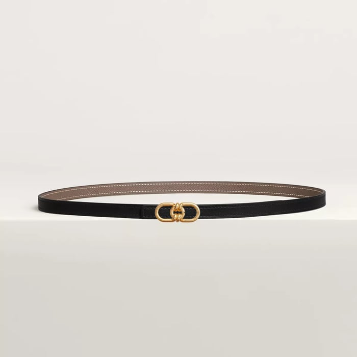 Plaisance belt buckle & Reversible leather strap 13 mm