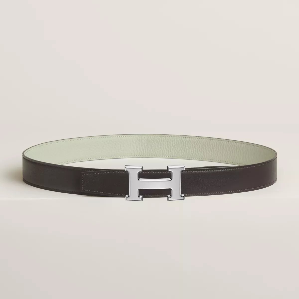H belt buckle & Reversible leather strap 32 mm
