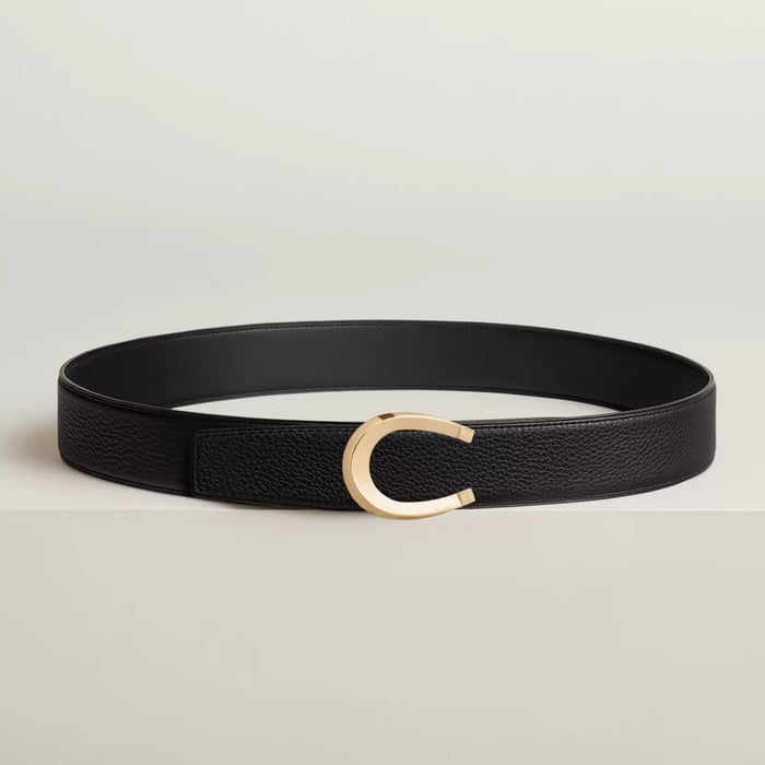 Luck Belt Buckle & Reversible Leather Strap 38 MM