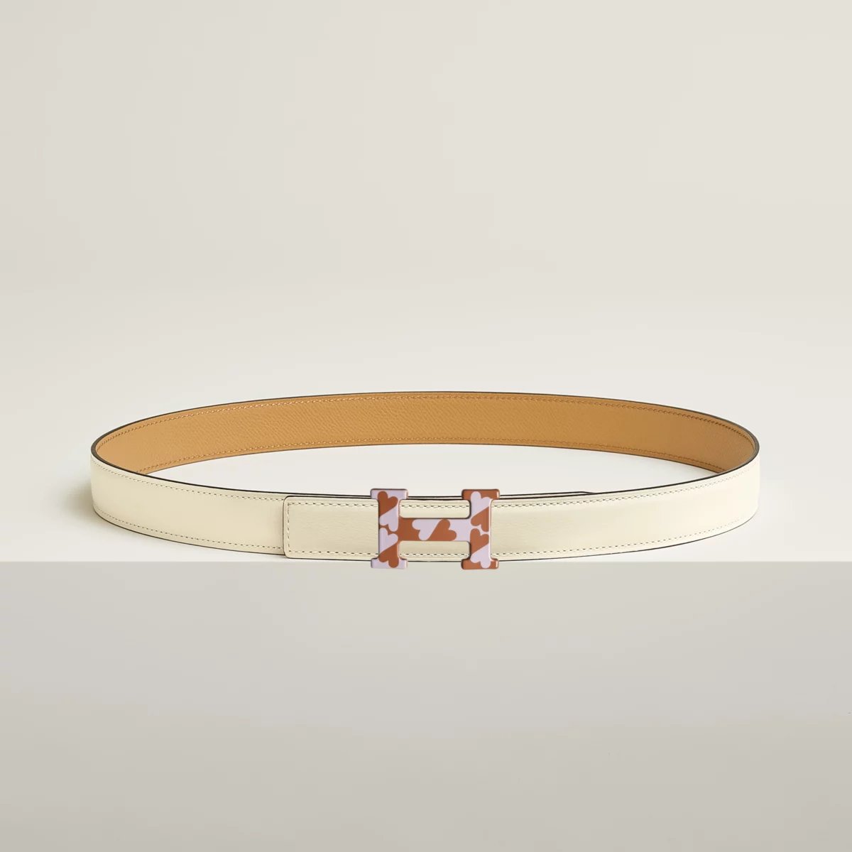 H Email Coeur belt buckle & Reversible leather strap 24 mm