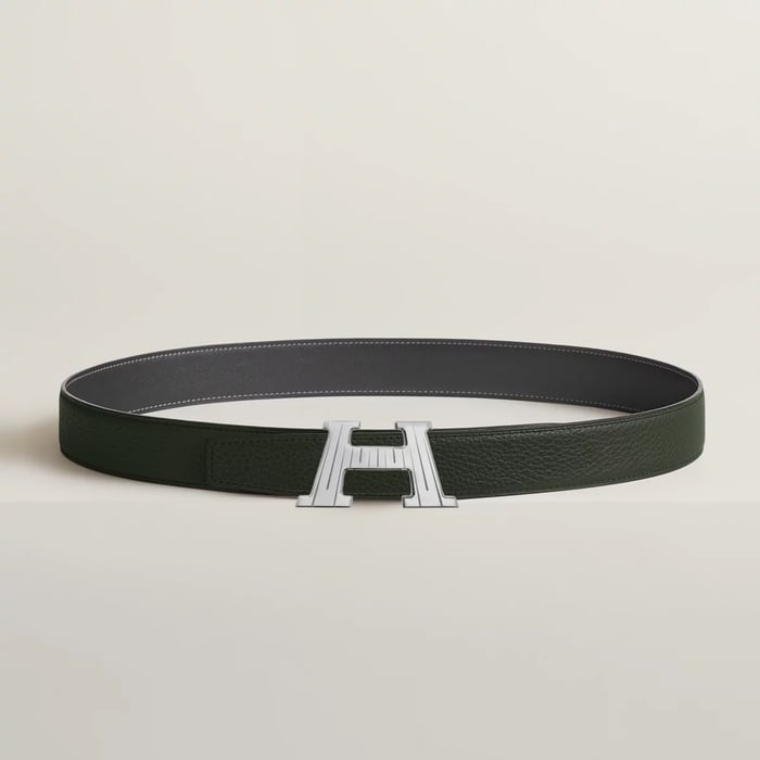 H Take Off Belt Buckle & Reversible Leather Strap 32 MM