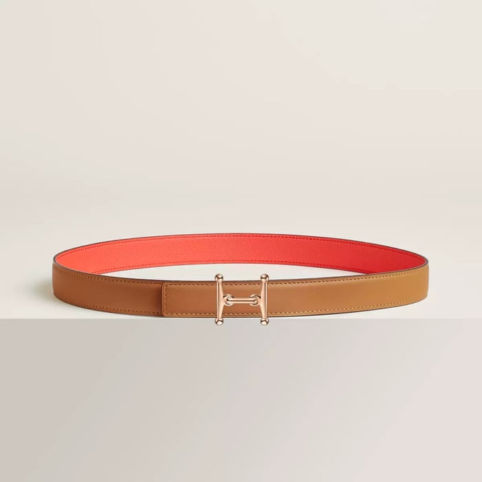 Mors H belt buckle & Reversible leather strap 24 mm