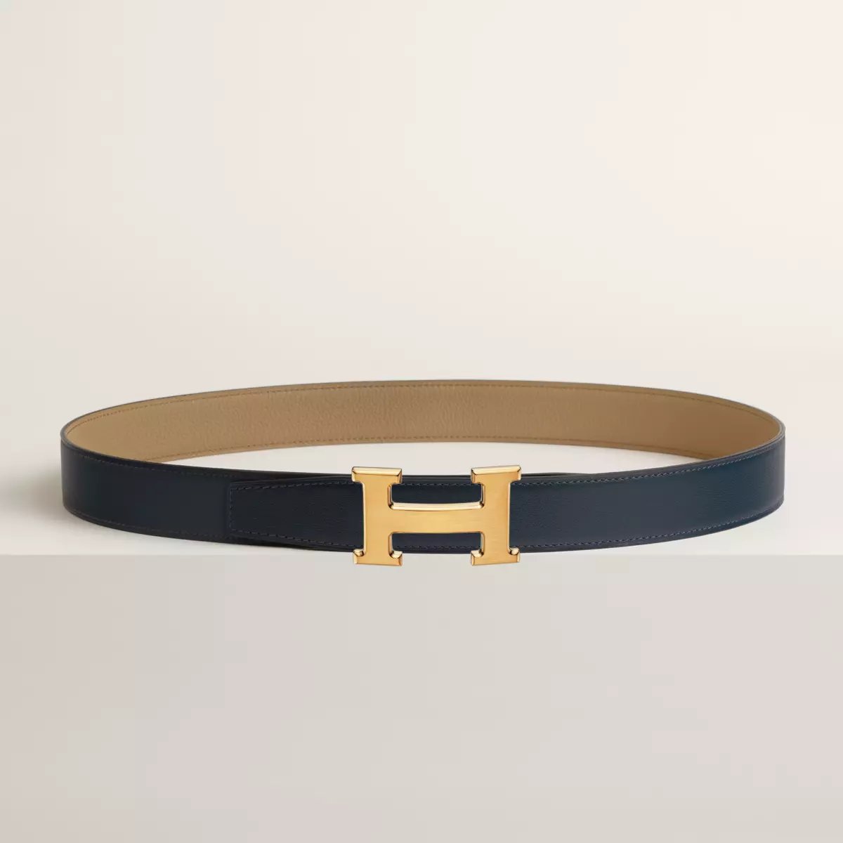 Boucle de ceinture H & Cuir de ceinture réversible 32 mm