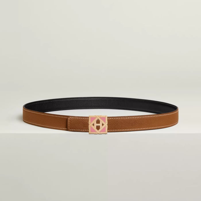 H Roseraie Belt Buckle & Reversible Leather Strap 24 MM