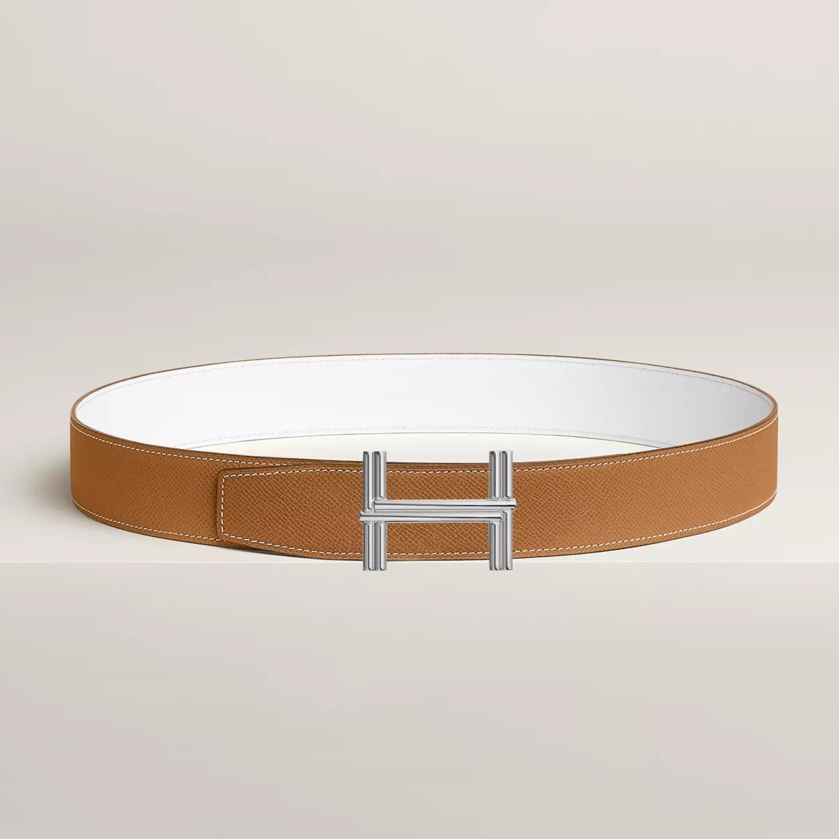 Traverse belt buckle & Reversible leather strap 38 mm
