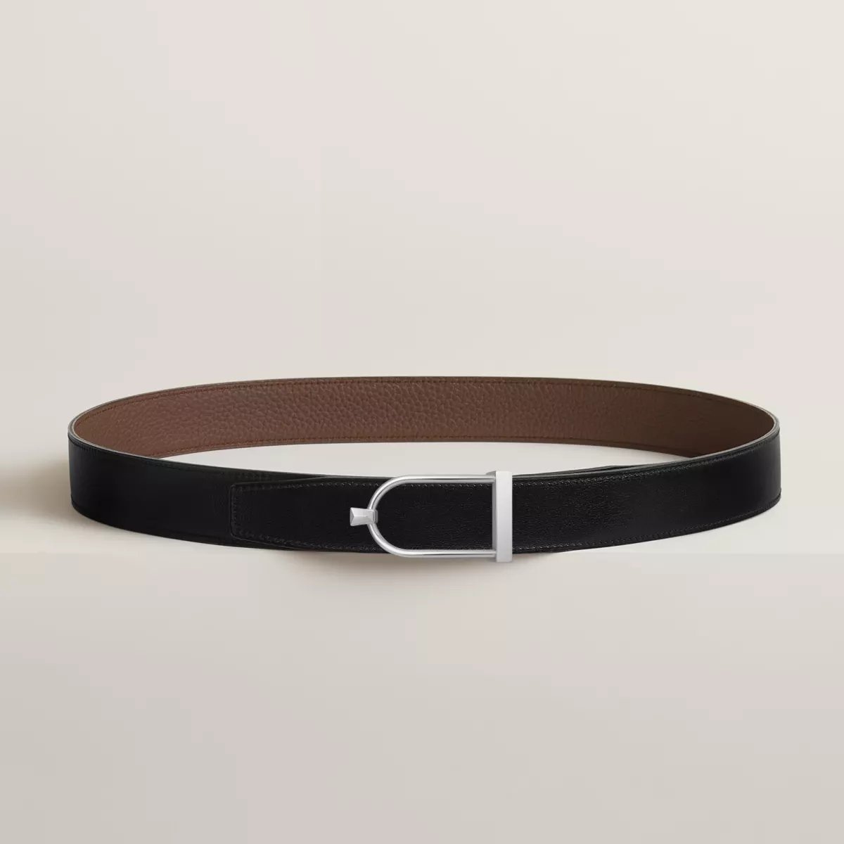 Ecrin belt buckle & Reversible leather strap 32 mm
