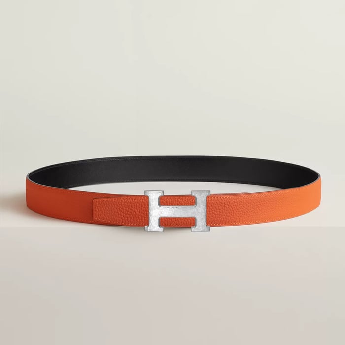 H Martelee Belt Buckle & Reversible Leather Strap 32 MM