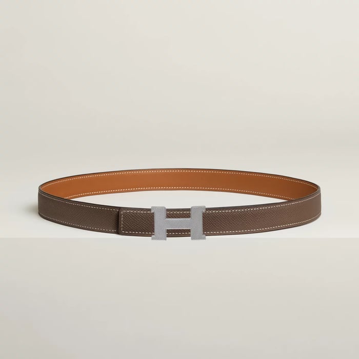 Mini Constance Guillochee Belt Buckle & Reversible Leather Strap 24 MM