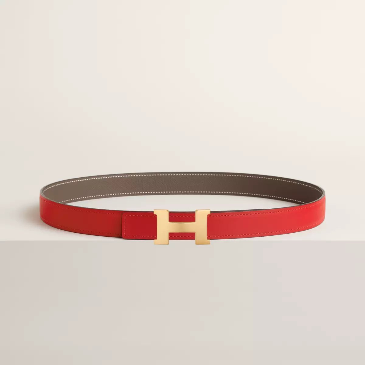 Mini Constance belt buckle & Reversible leather strap 24 mm