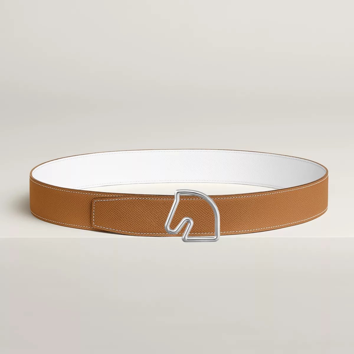 Tete de Cheval belt buckle & Reversible leather strap 38 mm