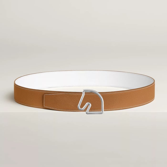 Tete De Cheval Belt Buckle & Reversible Leather Strap 38 MM