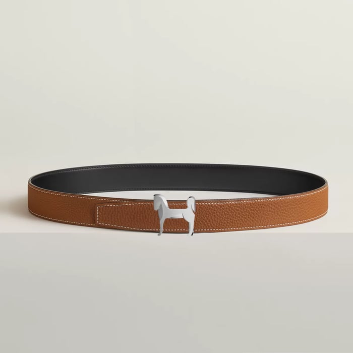 Panache Belt Buckle & Reversible Leather Strap 32 MM