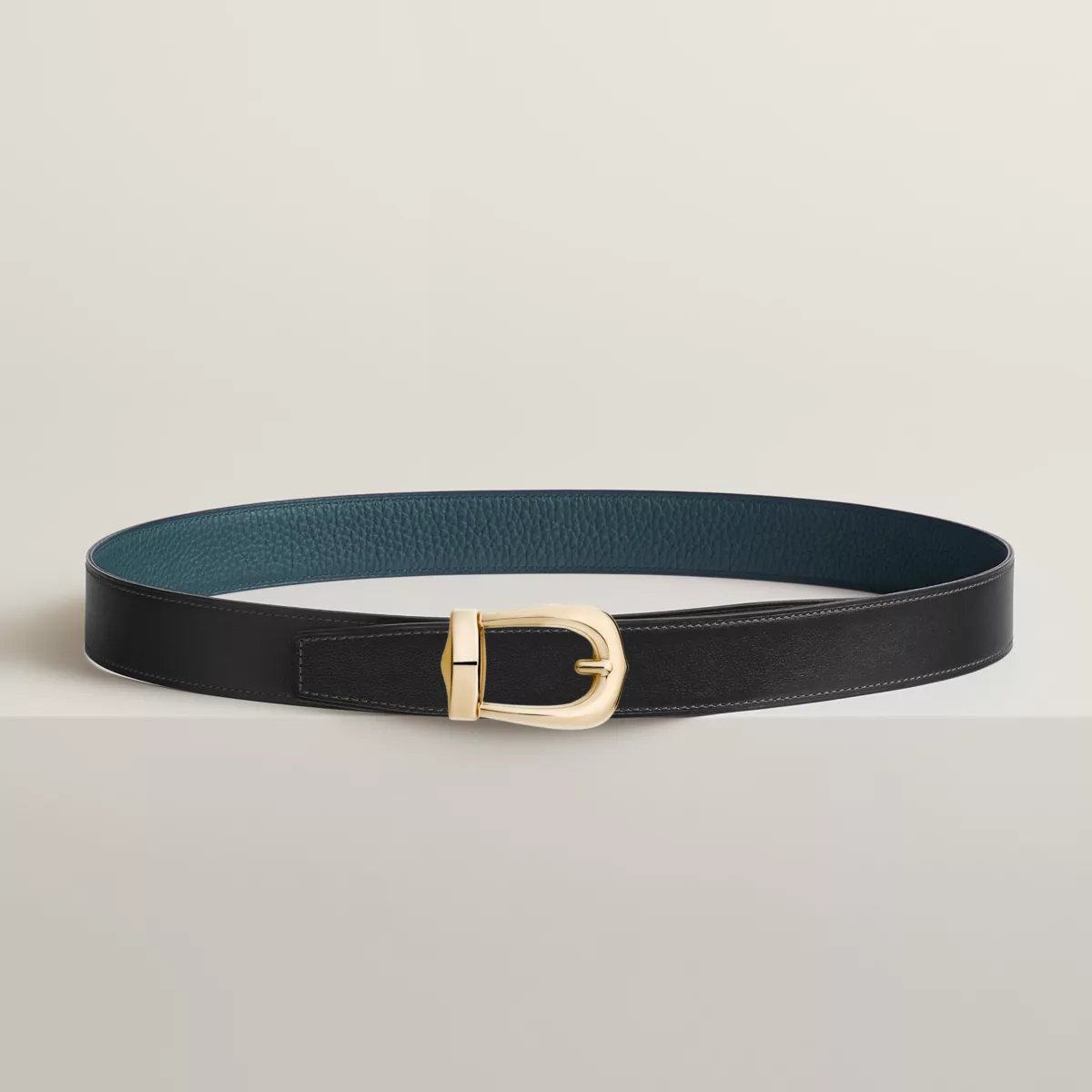 Bride d'Apparat belt buckle & Reversible leather strap 32 mm