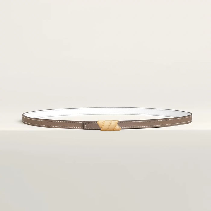 Ruban belt buckle & Reversible leather strap 13 mm