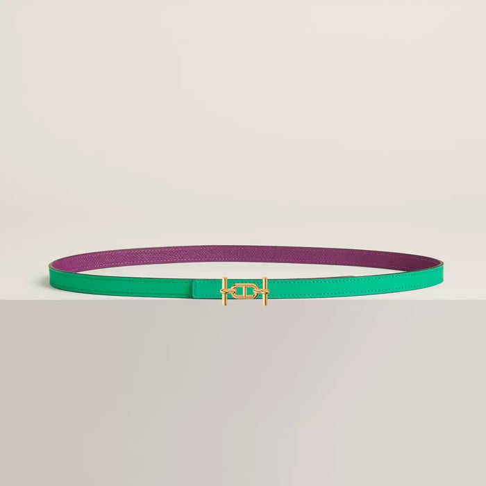 Ancre belt buckle & Reversible leather strap 13 mm