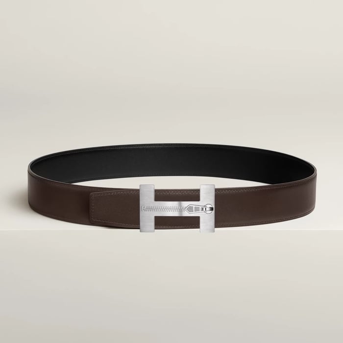 Quizz Ferme-tout Belt Buckle & Reversible Leather Strap 38 MM