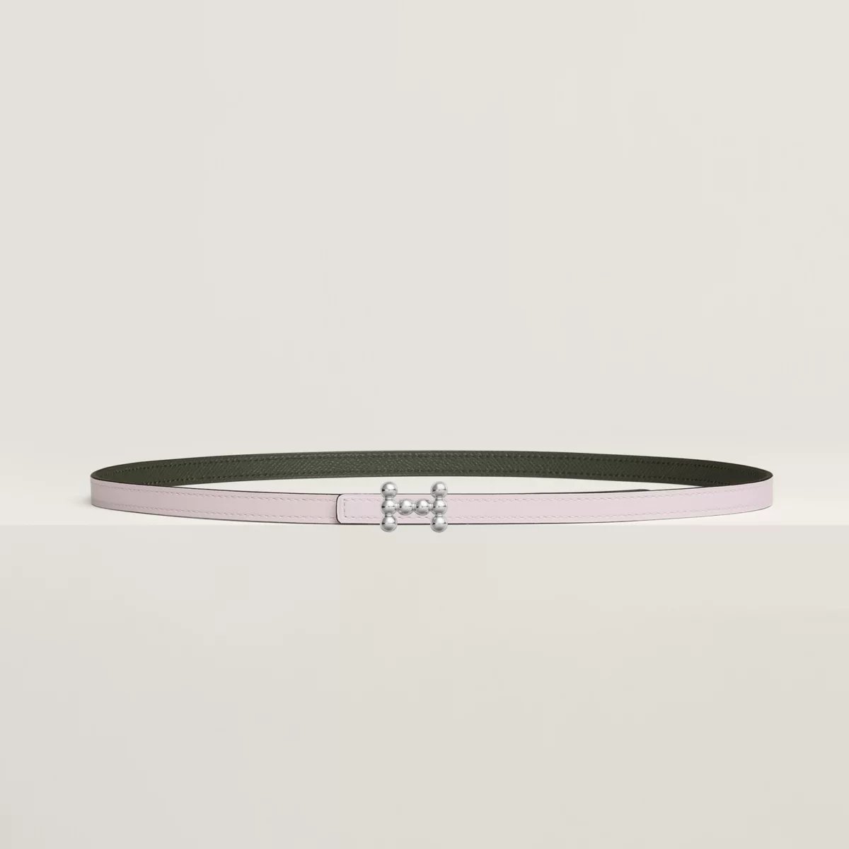 Bubble belt buckle & Reversible leather strap 13 mm