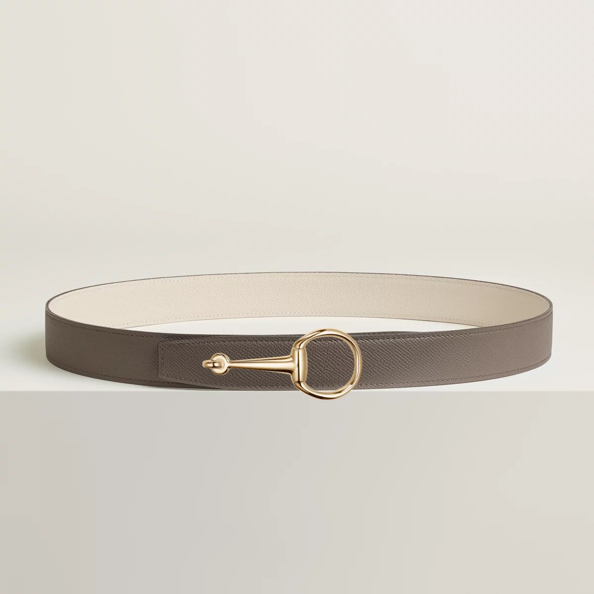 Casaque belt buckle & Reversible leather strap 32 mm