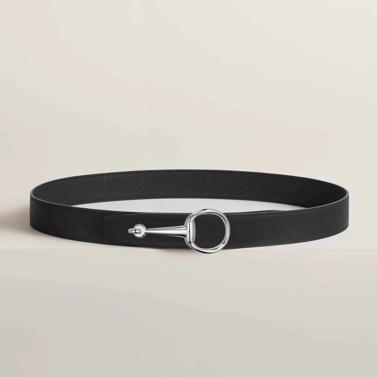 Casaque belt buckle & Reversible leather strap 32 mm