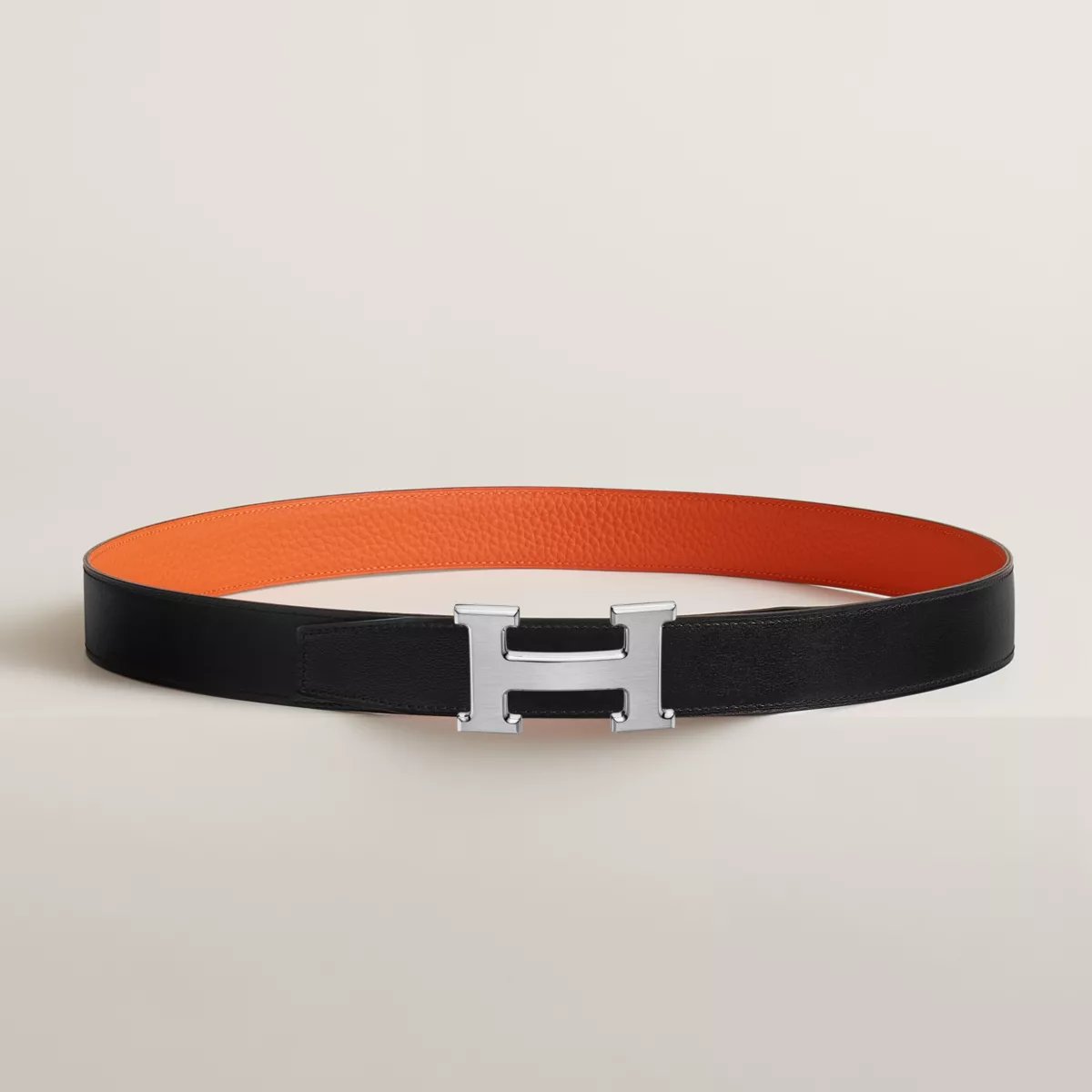 H belt buckle & Reversible leather strap 32 mm