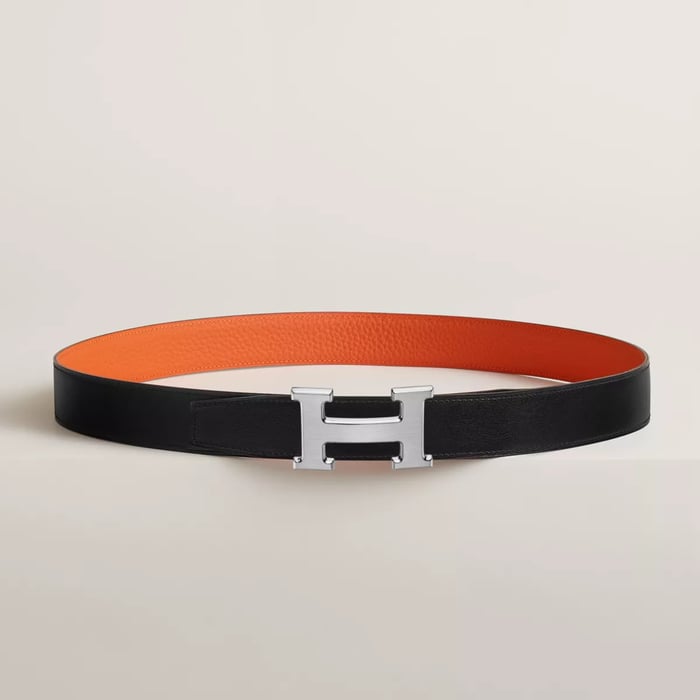 H belt buckle & Reversible leather strap 32 mm