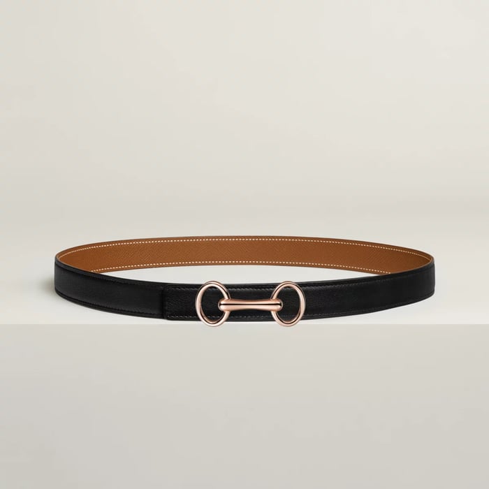 Heritage belt buckle & Reversible leather strap 24 mm