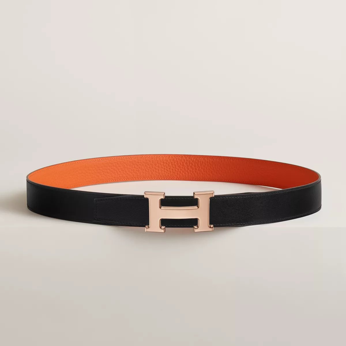 H belt buckle & Reversible leather strap 32 mm