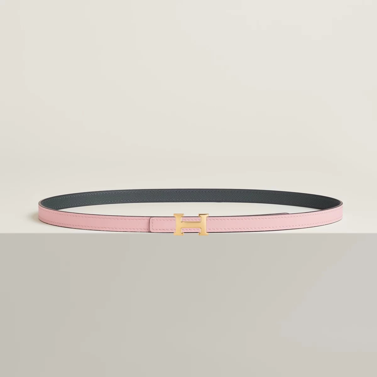 Mini 5382 belt buckle & Reversible leather strap 13 mm