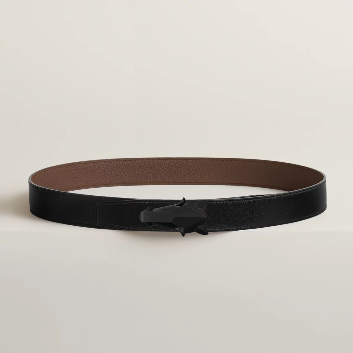 Boucle de ceinture Destrier & Cuir de ceinture réversible 32 mm