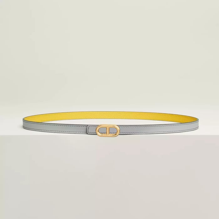 Maillon H belt buckle & Reversible leather strap 13 mm
