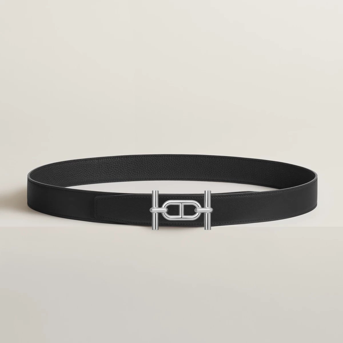 Ancre belt buckle & Reversible leather strap 32 mm
