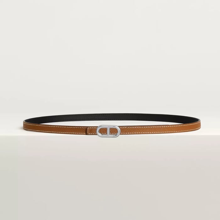 Maillon H Belt Buckle & Reversible Leather Strap 13 MM