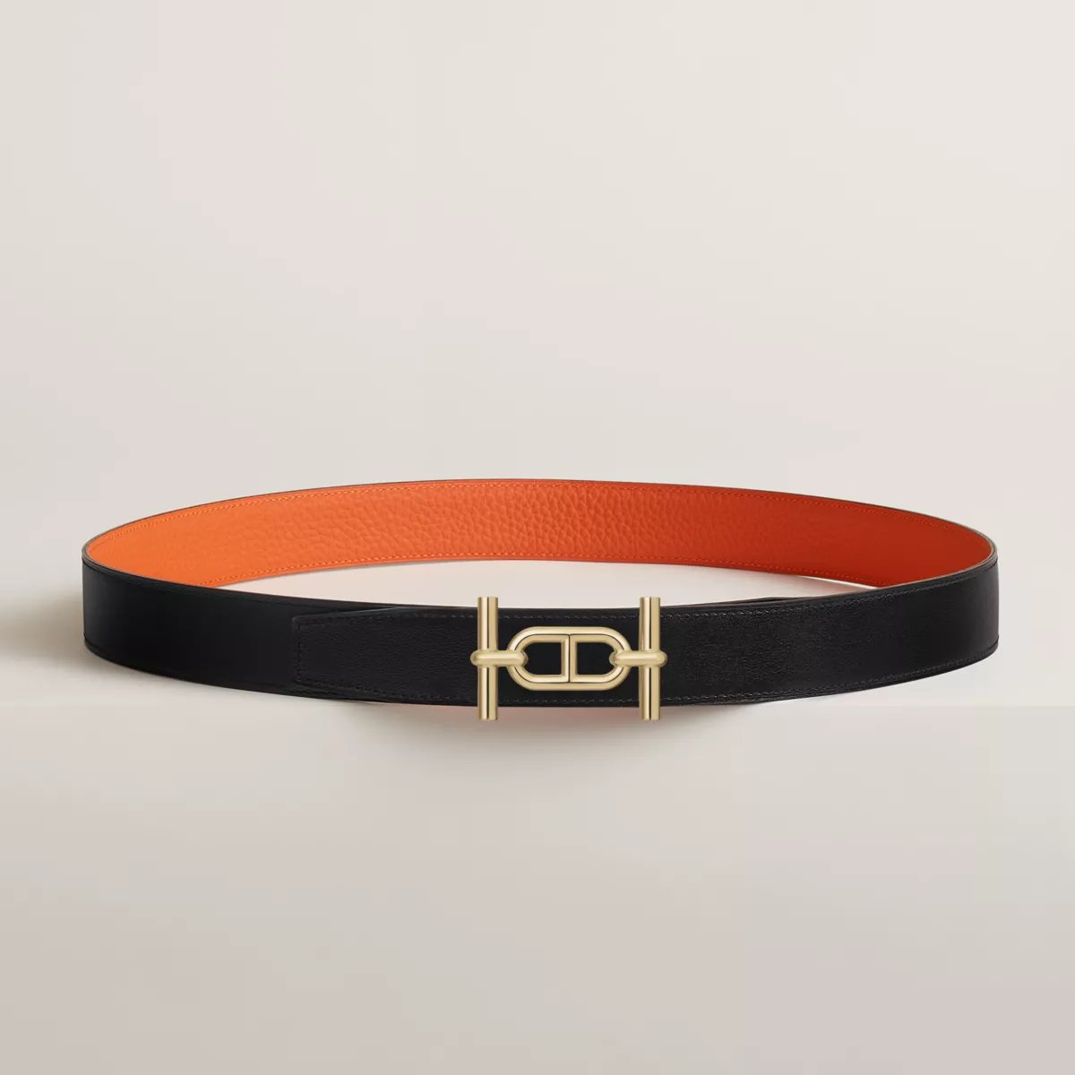 Ancre belt buckle & Reversible leather strap 32 mm