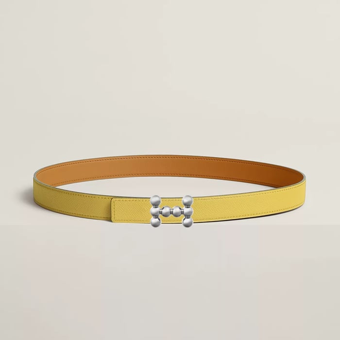Bubble Belt Buckle & Reversible Leather Strap 24 MM