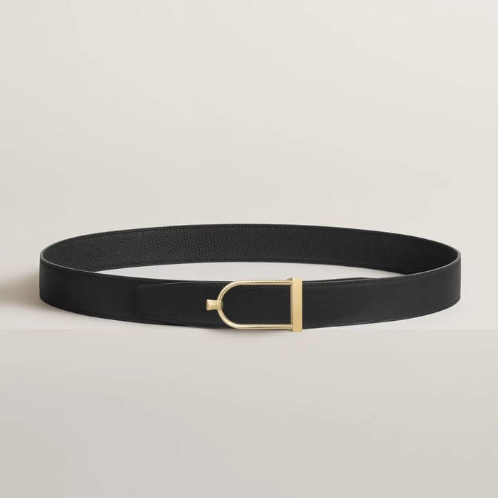 Ecrin belt buckle & Reversible leather strap 32 mm