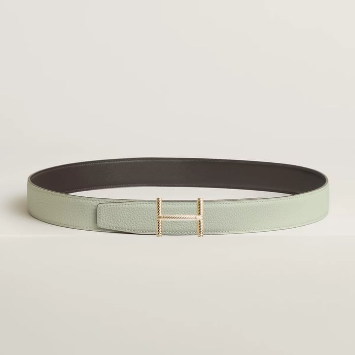 Hisseo Belt Buckle & Reversible Leather Strap 32 MM