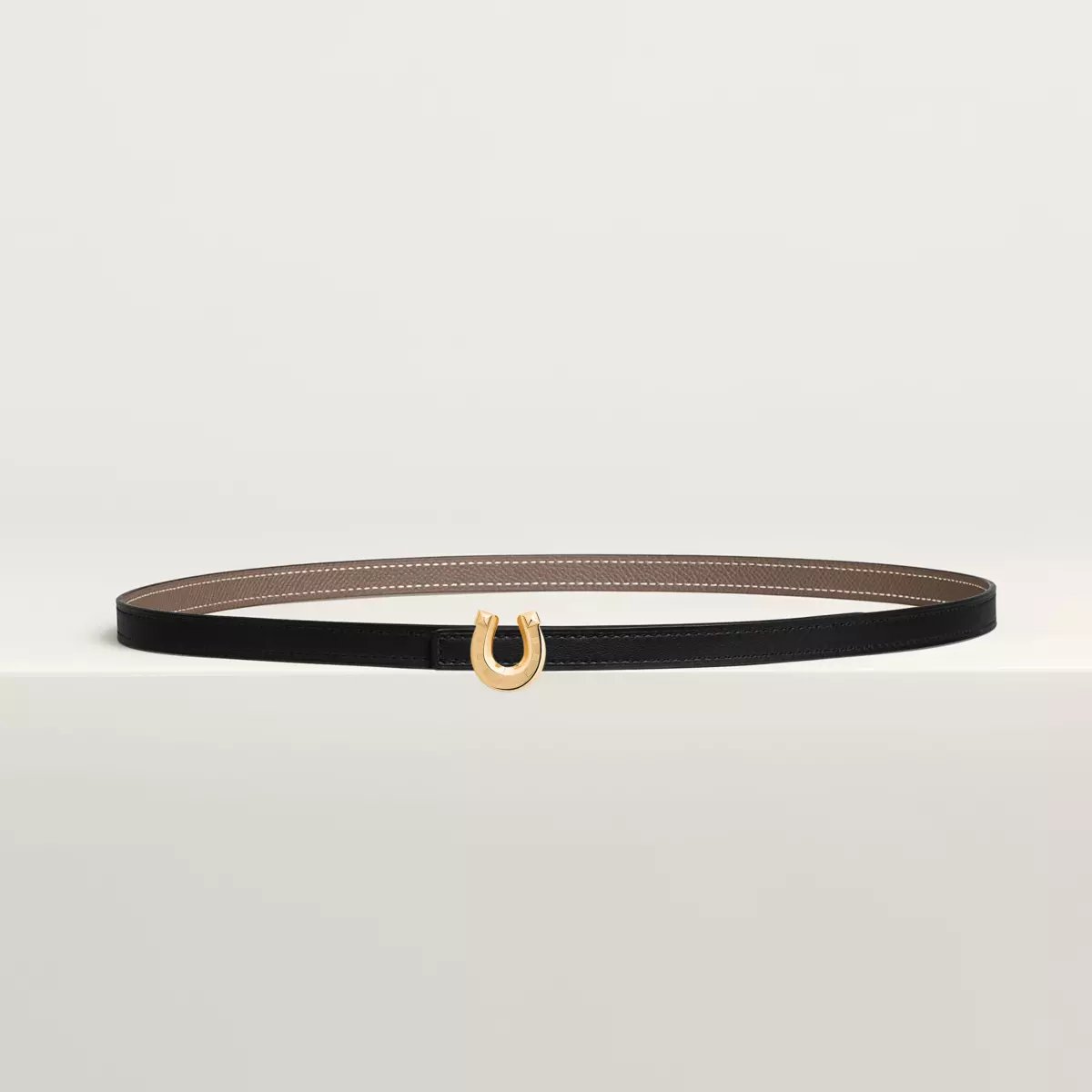 Lucky Jockette belt buckle & Reversible leather strap 13 mm