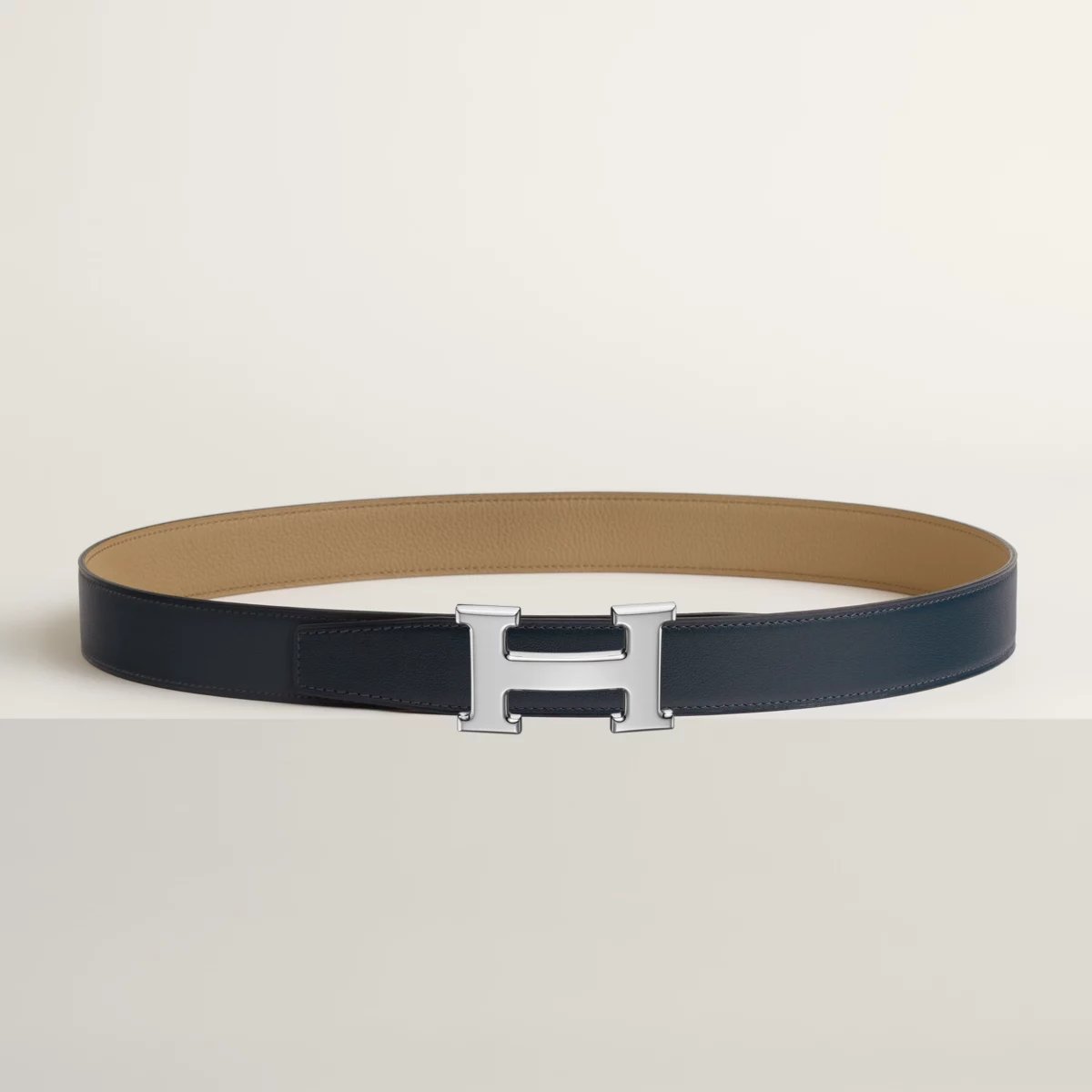 H 벨트 버클 & 리버서블 가죽 스트랩 32mm