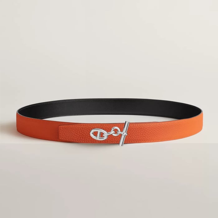 Yachting Belt Buckle & Reversible Leather Strap 32 MM