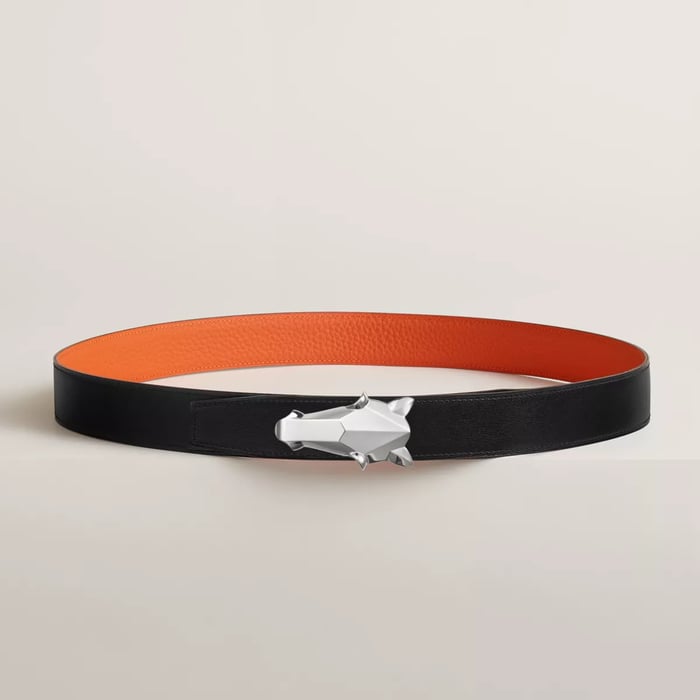 Destrier Belt Buckle & Reversible Leather Strap 32 MM